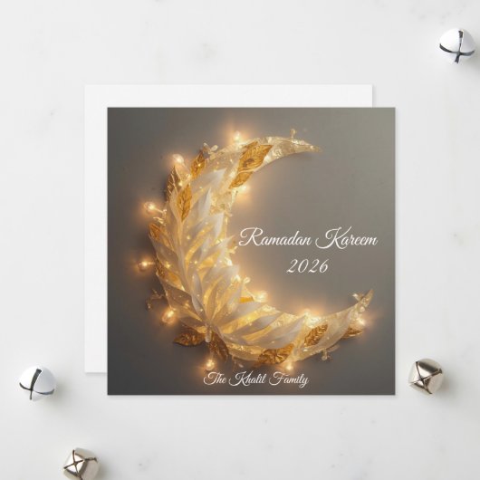 Happy Ramadan Mubarak Ramadan Kareem Hilal Muslim シーズンカード (正面/裏面インサイチュ)