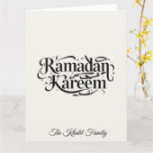 Happy Ramadan Mubarak Ramadan Kareem Muslim カード (黄色い花)