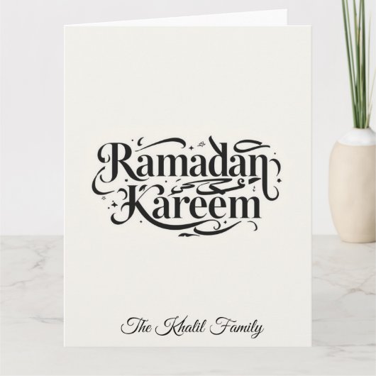 Happy Ramadan Mubarak Ramadan Kareem Muslim カード (正面)