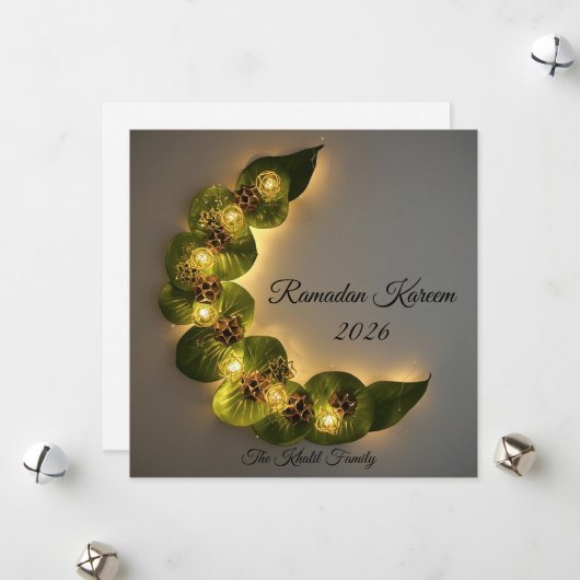 Happy Ramadan Mubarak Ramadan Kareem Muslim シーズンカード (正面/裏面インサイチュ)