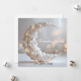 Happy Ramadan Mubarak Ramadan Kareem White Muslim シーズンカード