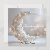 Happy Ramadan Mubarak Ramadan Kareem White Muslim シーズンカード (正面)