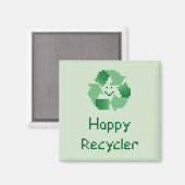 Happy Recyclerクロスステッチパターン マグネット (正面/裏面)