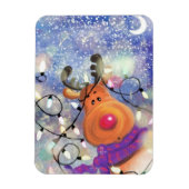 Happy Reindeer – クリスマス マグネット (縦)