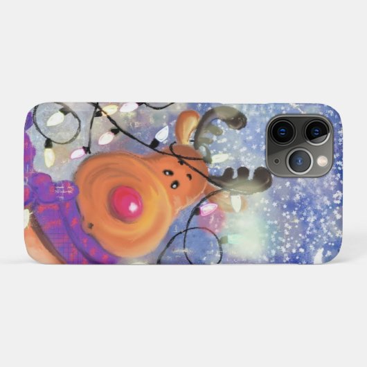 Happy Reindeer – クリスマス Case-Mate iPhoneケース (裏面(横))