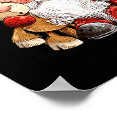 Happy Reindeer And Santa Christmas Illustration Pr ポスター (角)