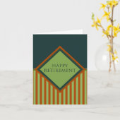 happy retiment (diamondStriped) カード (黄色い花)