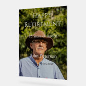 happy retiment photo name year of service アクリルサイン (傾斜)