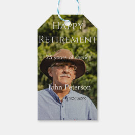 happy retiment photo name year of service ギフトタグ