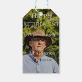happy retiment photo name year of service ギフトタグ (裏面)