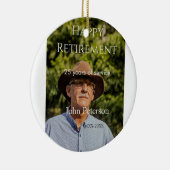 happy retiment photo name year of service セラミックオーナメント (右)