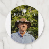 happy retiment photo name year of service フェイバータグ (裏面)