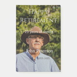 happy retiment photo name year of service ポストイット