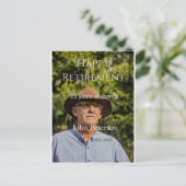 happy retiment photo name year of service ポストカード (スタンド正面)