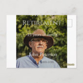 happy retiment photo name year of service ポストカード (裏面)