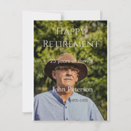 happy retiment photo name year of service ポストカード