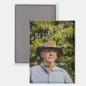 happy retiment photo name year of service マグネット (正面/裏面)