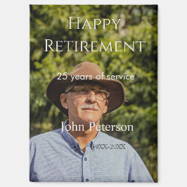 happy retiment photo name year of service マグネット