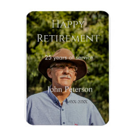 happy retiment photo name year of service マグネット