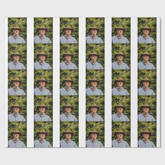 happy retiment photo name year of service ラッピングペーパー (フラット)