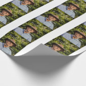 happy retiment photo name year of service ラッピングペーパー (角)