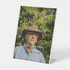 happy retiment photo name year of service 台座サイン