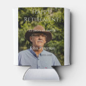 happy retiment photo name year of service 缶クーラー (裏面)