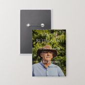 happy retiment photo name year of service 缶バッジ (正面/裏面)