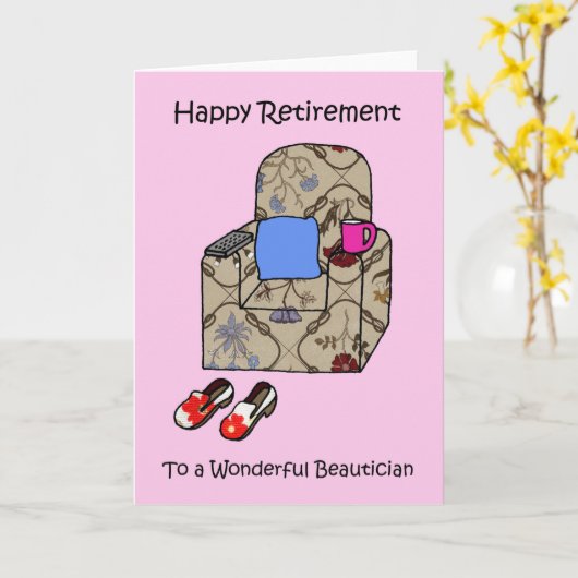 Happy Retiment to Beautician カード (黄色い花)