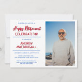 Happy Retirementお祝いパーティー写真 招待状 (正面)