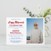 Happy Retirementお祝いパーティー写真 招待状 (スタンド正面)