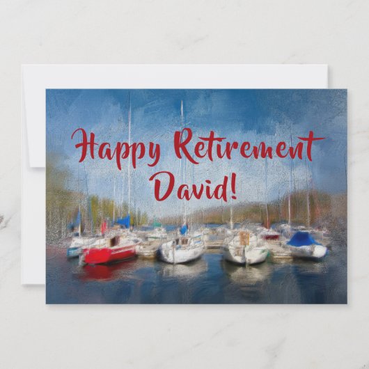 Happy Retirementお祝い名 招待状 (正面)