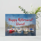 Happy Retirementお祝い名 招待状 (スタンド正面)