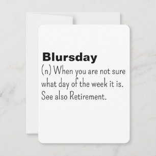 Happy Retirementカード、Blursday、おもしろいRetirement、 シーズンカード