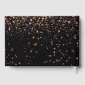 Happy Retirementブラックと金ゴールドカスタム写真 ゲストブック (裏面)