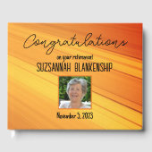 Happy Retirement対角金ゴールドストリークカスタム写真 ゲストブック (正面)