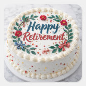 Happy  Retirement  スクエアシール (正面)