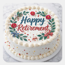 Happy  Retirement  スクエアシール