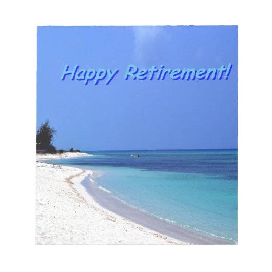 Happy Retirement – 青空，青海 ノートパッド (正面)