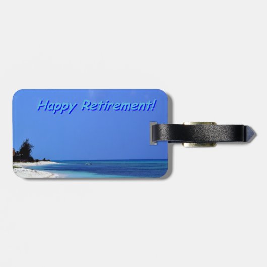 Happy Retirement – 青空,青海 ラゲッジタグ (裏面横)