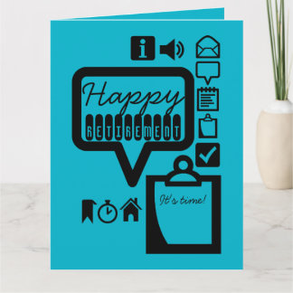 Happy Retirement 3 It's Time Big Greeting Card カード