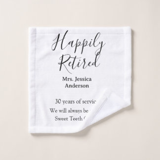 Happy retirement add name 退職した of service ウォッシュタオル