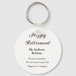Happy retirement add name 退職した of service キーホルダー