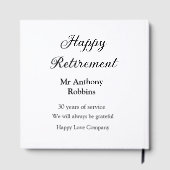 Happy retirement add name 退職した of service ゲストブック (裏面)