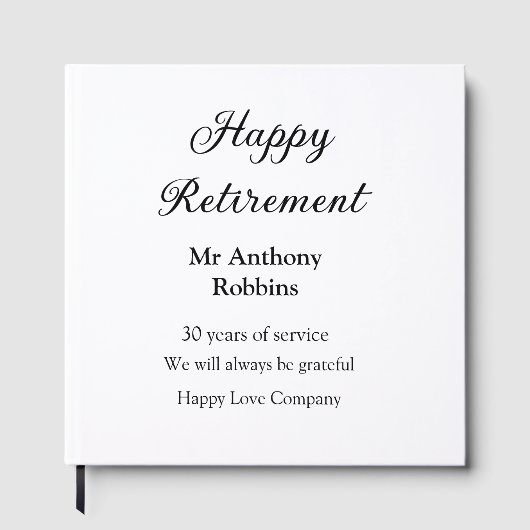 Happy retirement add name 退職した of service ゲストブック (正面)