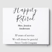 Happy retirement add name 退職した of service ゲストブック (裏面)