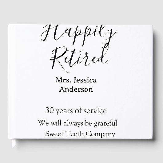 Happy retirement add name 退職した of service ゲストブック (正面)