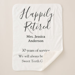 Happy retirement add name 退職した of service シェルパブランケット