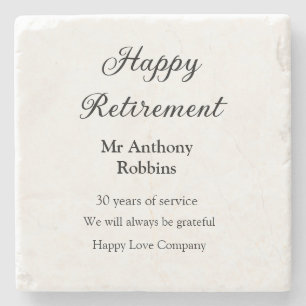 Happy retirement add name 退職した of service ストーンコースター