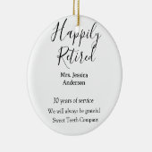 Happy retirement add name 退職した of service セラミックオーナメント (右)